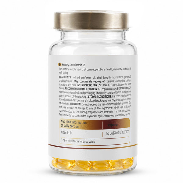 Healthy Line Vitamin D3 2000 IU